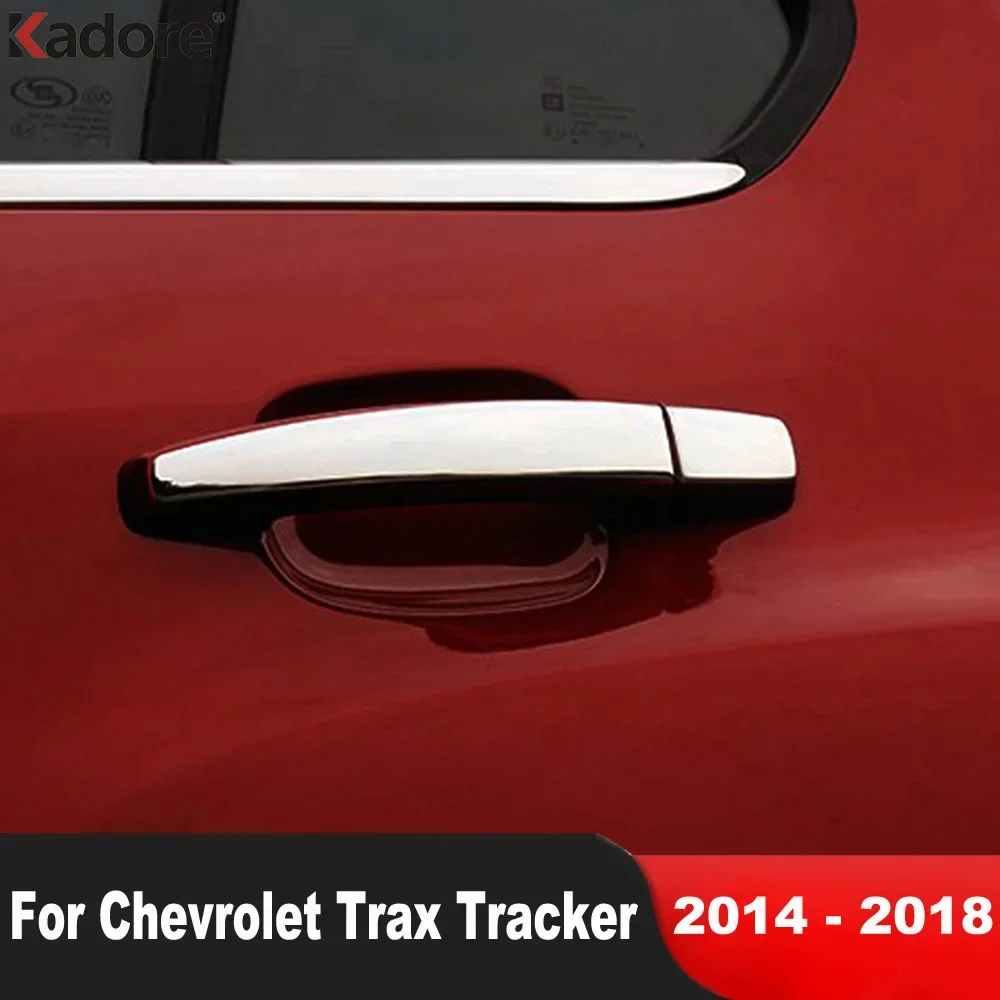 

Door Handle Cover Trim For Chevrolet Trax Tracker 2014-2016 2017 2018 Chrome Car Side Door Handles Catch Cap Overlay Accessories