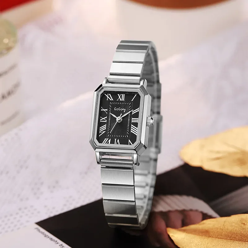 Small Square Women Watch Adjustable Stainless Steel Strap Fashion Luxury Quartz Wristwatch Relojes Para Mujer Dropshipping