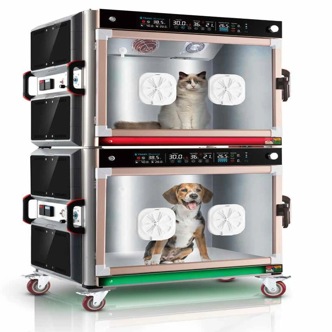 Stainless Steel Pet Incubator Automatic I-C-U Pet Brooder Dog Incubator Veterinary Pet Incubator