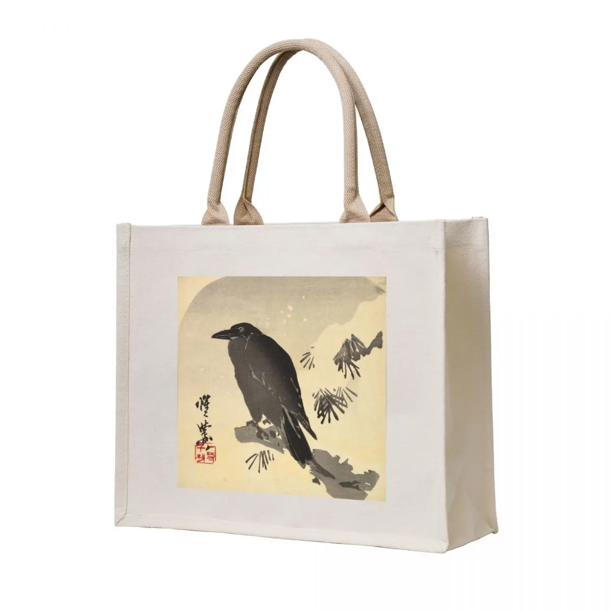 

Crow by Kawanabe Kyosai, Japanese Woodblock Print Tote Bag Reusable bags Eco bag eco pack