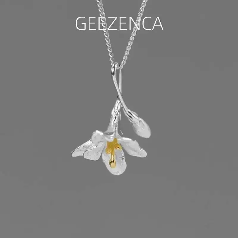 

Женская цепочка с подвеской в виде цветка френзии, из серебра 925 пробы