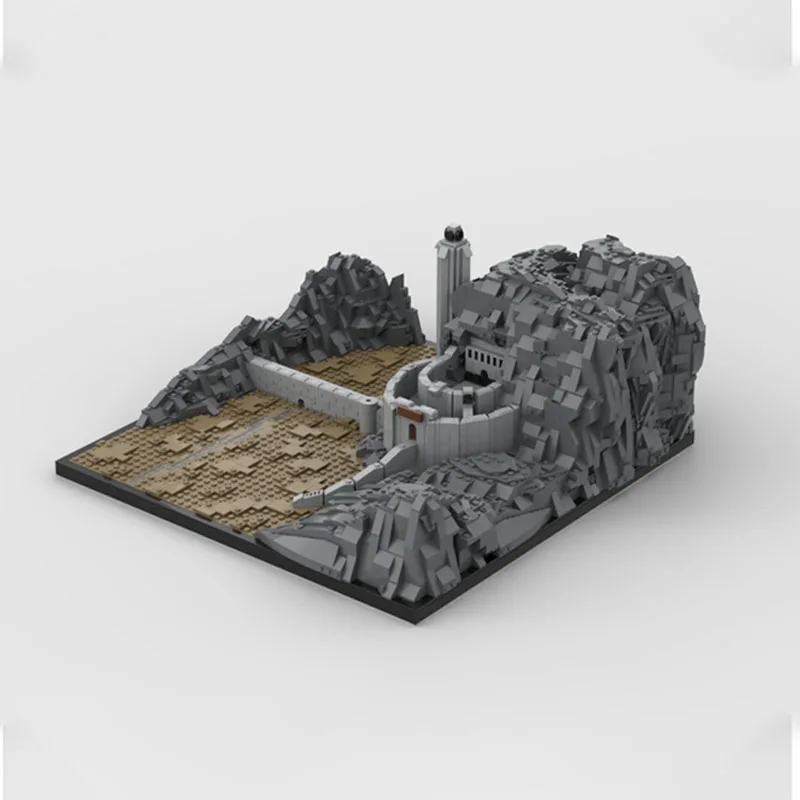 Bâtiment modulaire de 3127 pièces, modèle à microéchelle profonde du Helm de Hobbitss et des anneaux, idéal pour l'affichage et la collection