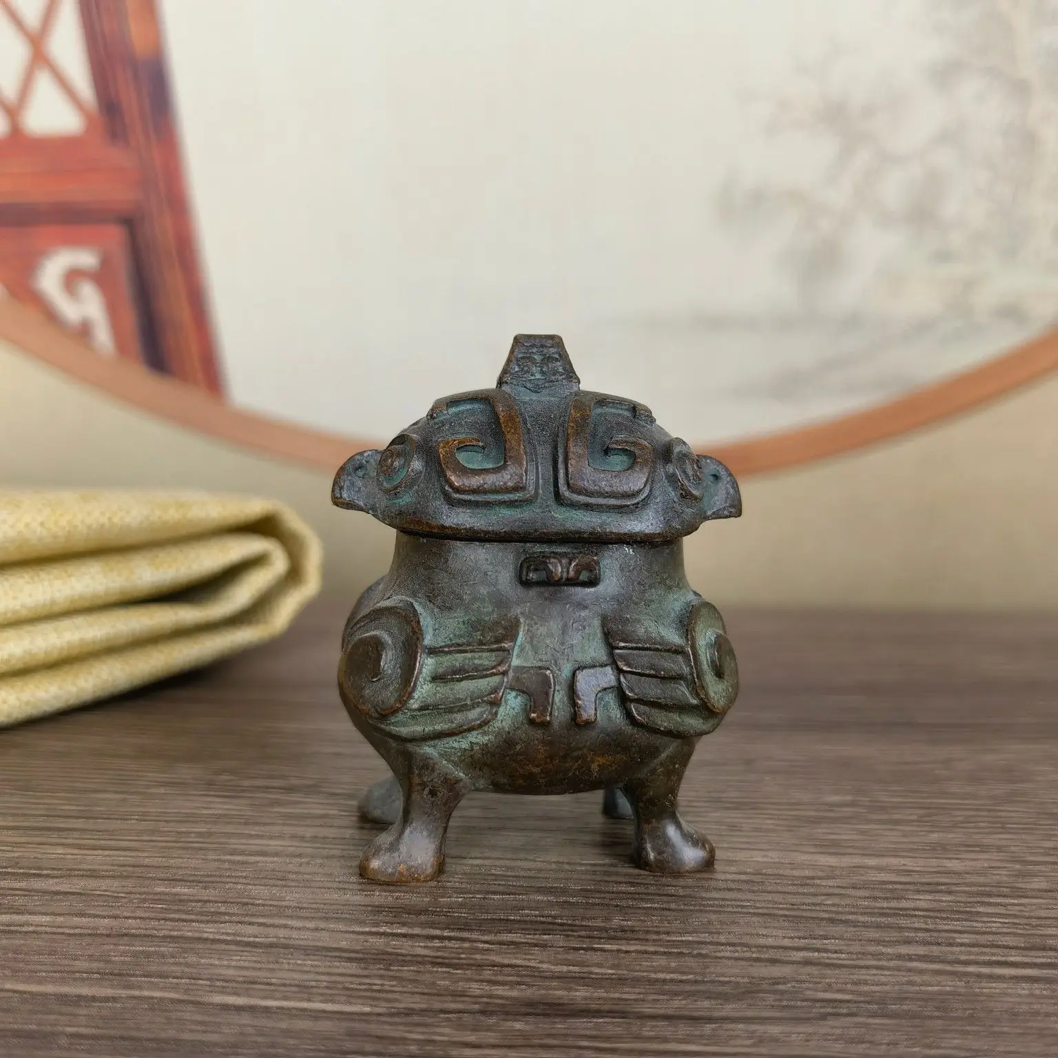 Retro Owl zun Ornament Decoration Tea Pet Figurines Desk Decor Accessories