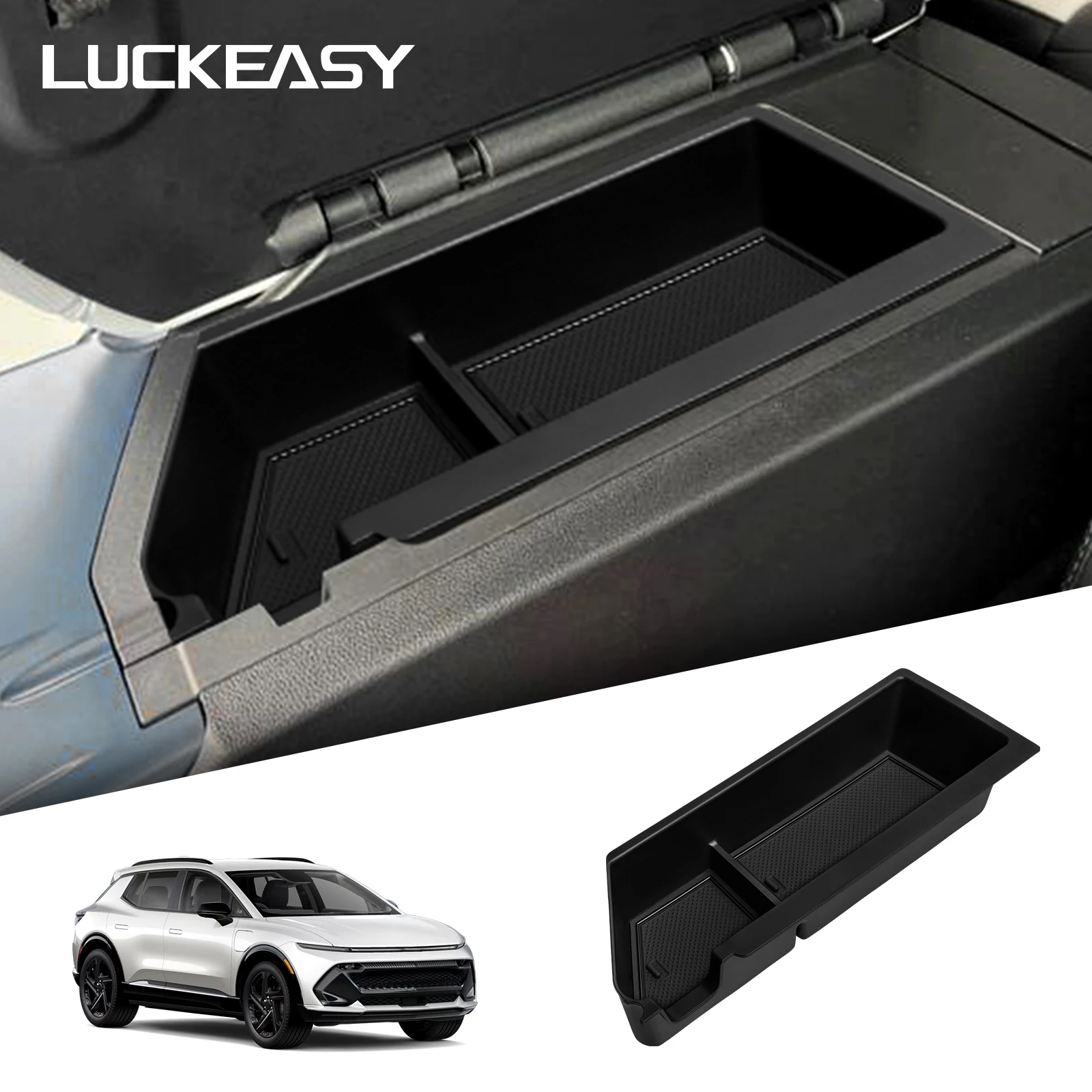 Für Chevrolet Equinox EV 2024 2025, Auto-Aufbewahrungsbox, Innenzubehör, Mittelkonsole, Armlehne, Aufbewahrungsorganisator, Aufräumtablett