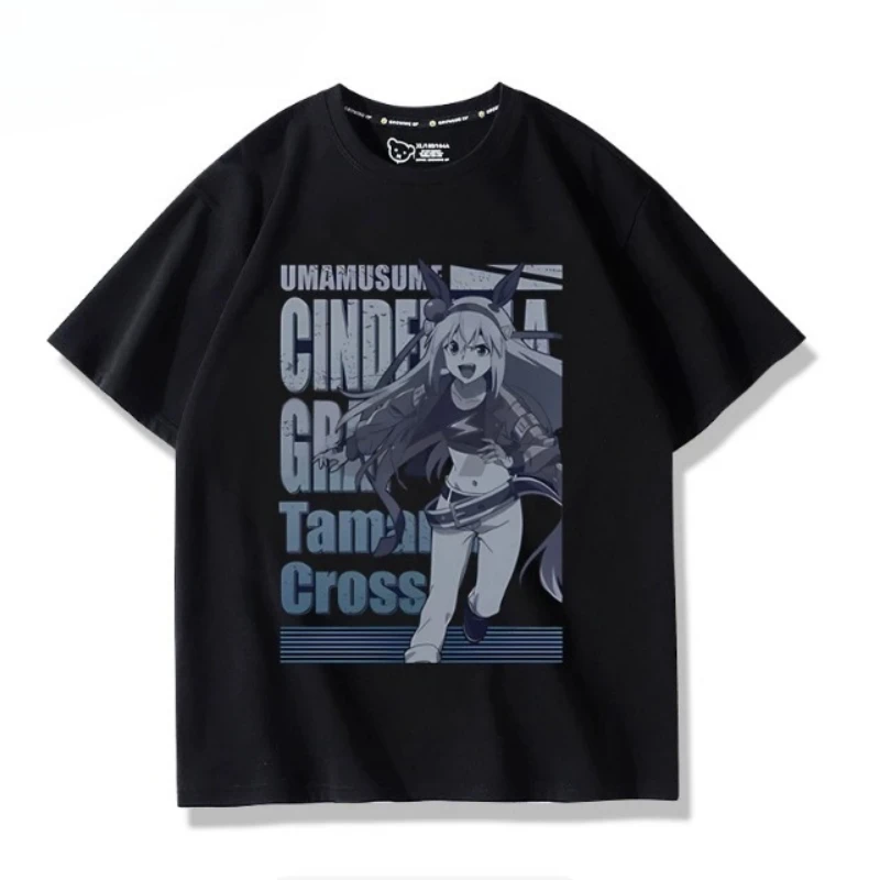 Anime Uma Musume: Cinderella Gray Tamamo Cross T-shirt Short Sleeve Cosplay Costume Student Fashion Casual Tee
