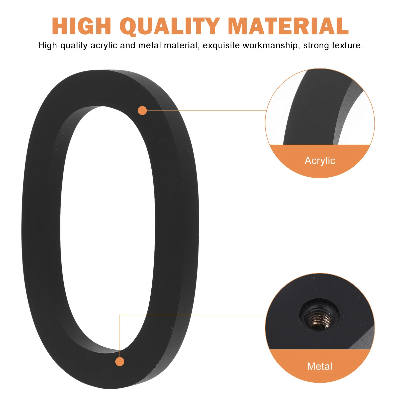 

House Number Door Numbers Street Address Plaques Mailbox Number Corridor Identification Marker Acrylic Metal Durable Design