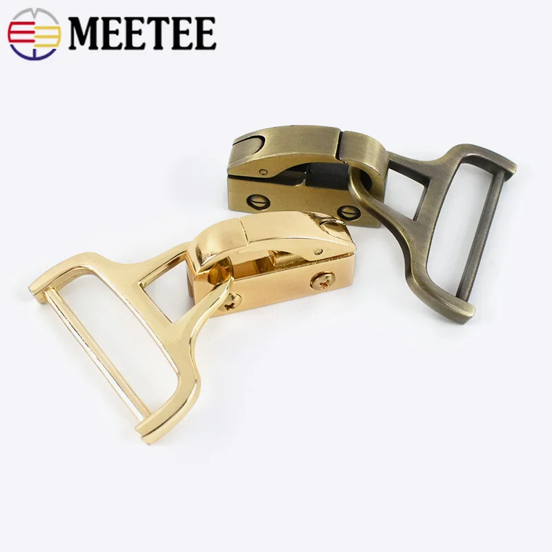 

2/4Sets 38mm Bag Strap Metal Buckles Handbag Side Clip Clasp Belt Connector Hanger Clothes Decorative Locks Hook DIY Accessories