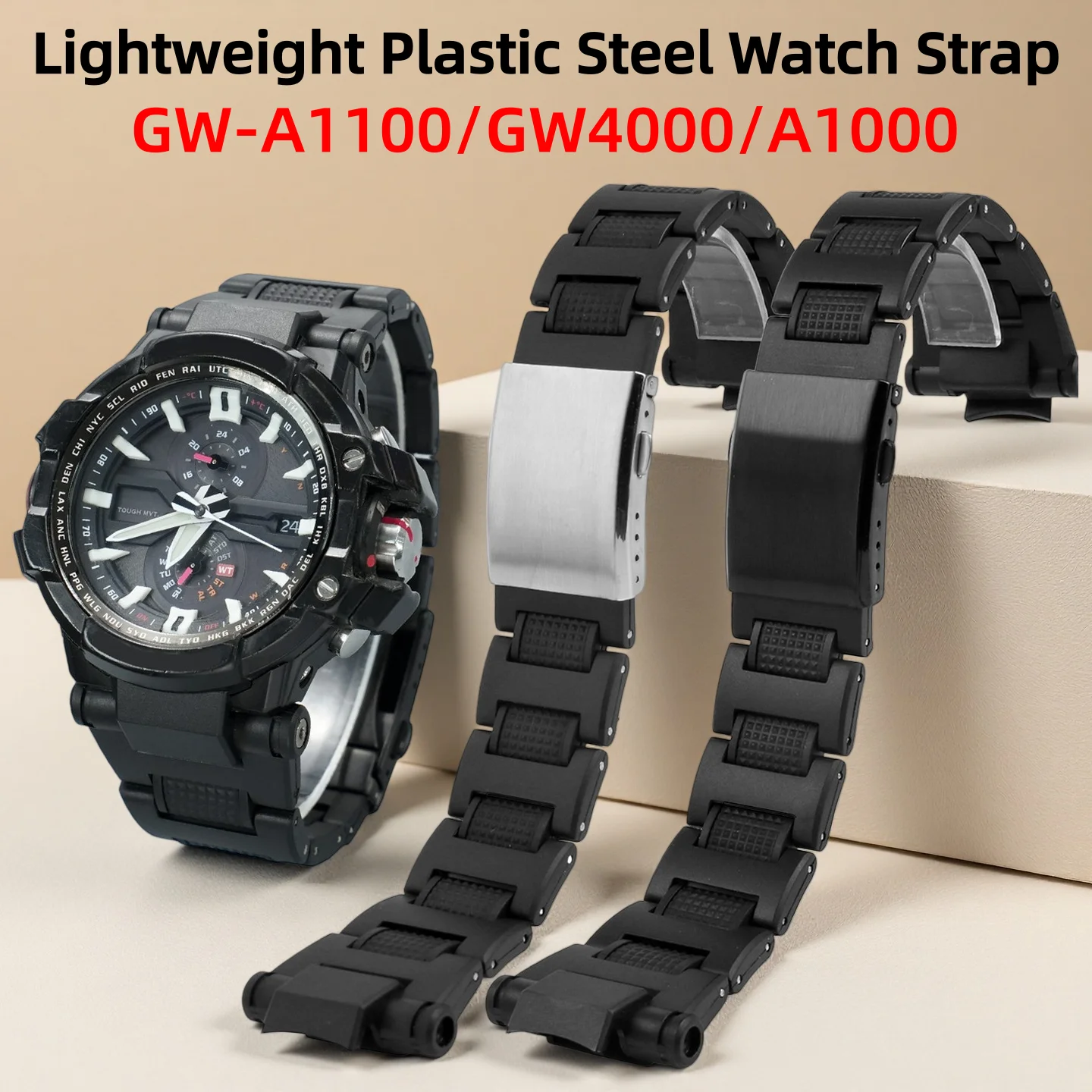 

Lightweight Plastic Steel Strap For Casio G-SHOCK GW-A1000/A1100 GW4000 GA-1000/1100 Modification Sports Waterproof watch band