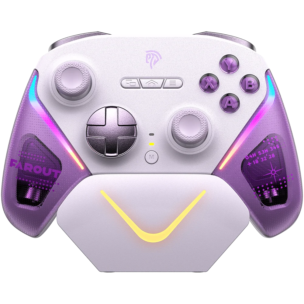 Manette de jeu sans fil EasySMX D10 avec sticks TMR, station de charge, compatible PC/Switch/Téléphone/Steam/TV, déclencheurs double mode