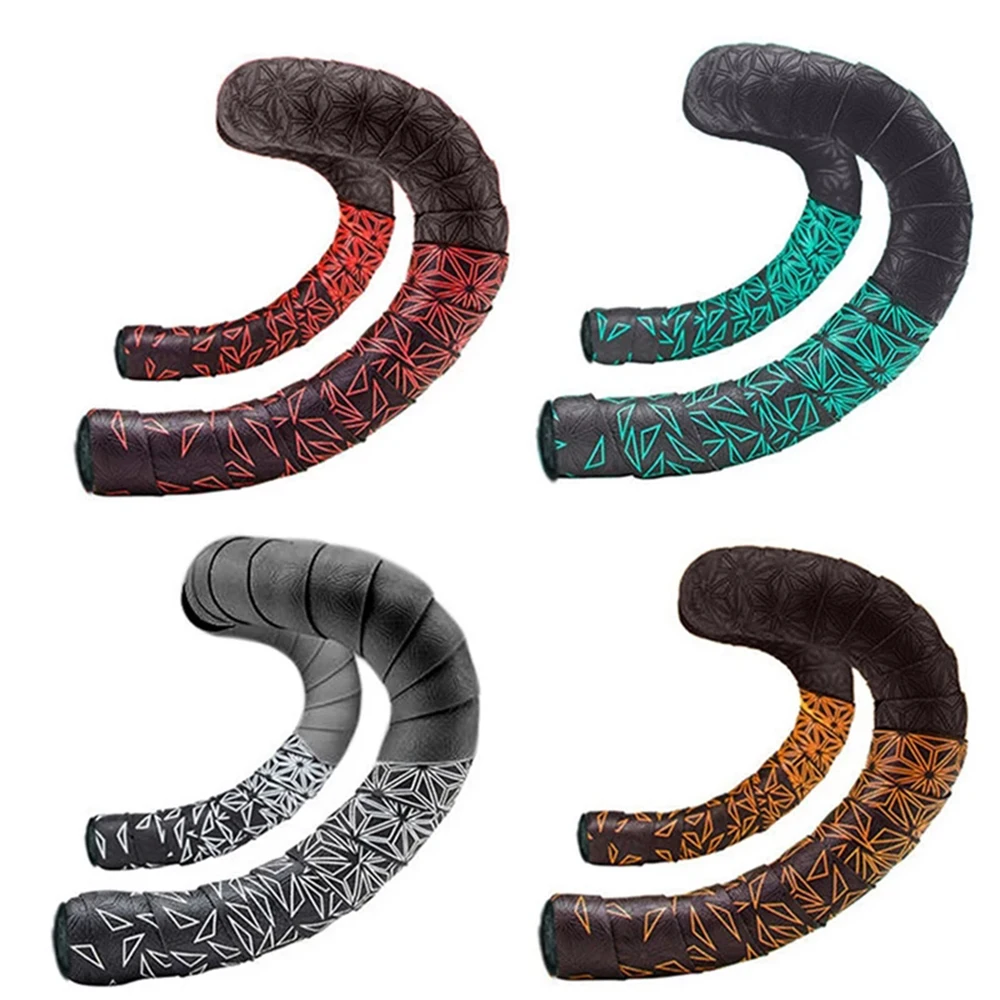 1 Paar Neues Fahrradlenkerband Zweifarbiges Rennrad-Lenkerband mit Chrysanthemenmuster EVA+PU Weiches Anti-Vibrations-Lenkerband Langlebiges Lenkerband – Detail 25