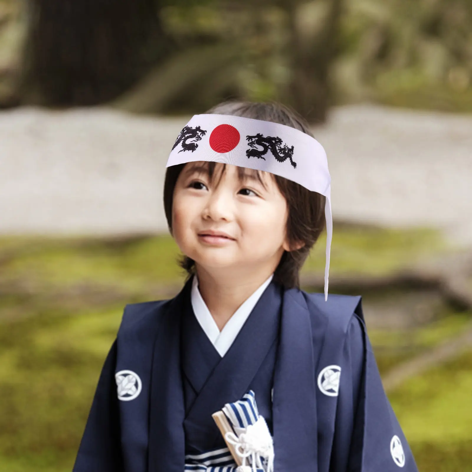 

2Pcs Japanese Style Headband Cotton Decorative Karate Head Strap for Kitchen Cooking Chef Accessory Wide Headband Samurai Sushi