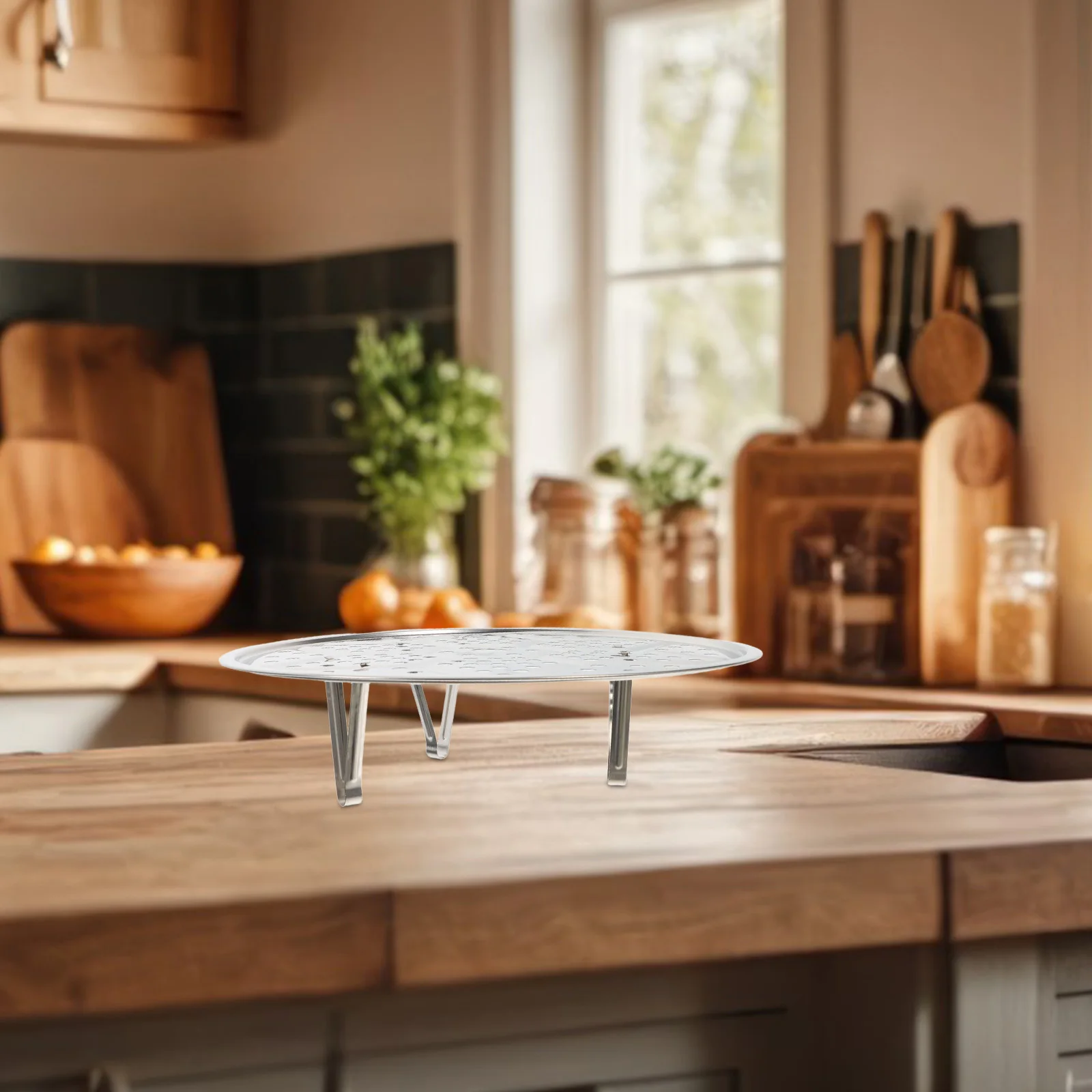 

2Sets Stainless Steel Steaming Rack Thickened Round Steamer Stand for Pot Cooker Even Cooking Kitchen Holder Steaming Plate