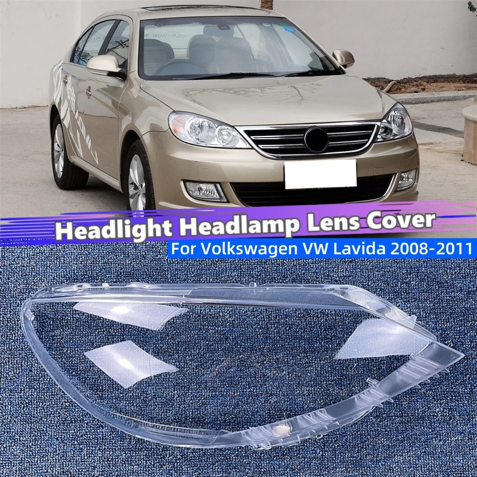 For Volkswagen VW Lavida 2008 2009 2010 2011 Car Acesssories Transparent Housing Headlamp Lens Cover Shell Headlights Lamp Glass