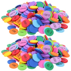 320 Pcs Digital Wafer Math Number Disks Learning Toys Educational Place Value Round Practical Arithmetic Manipulatives Discs