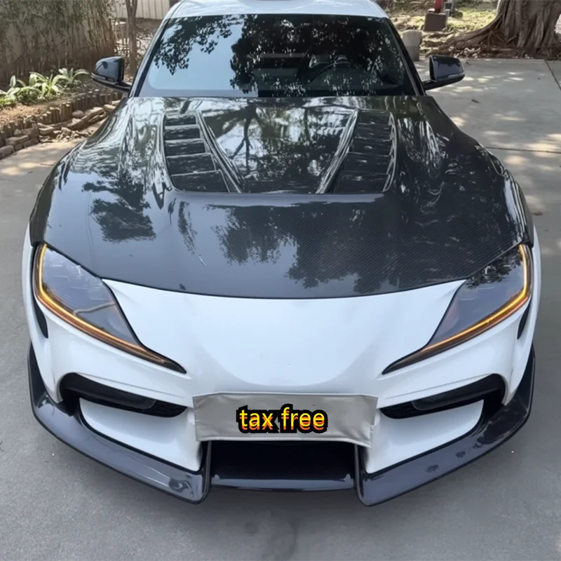 Carbon Fiber Hood with Vent for GR A90 A91 (2019-2023) | TV Style Front Bonnet Replacement | OEM-Style Fit