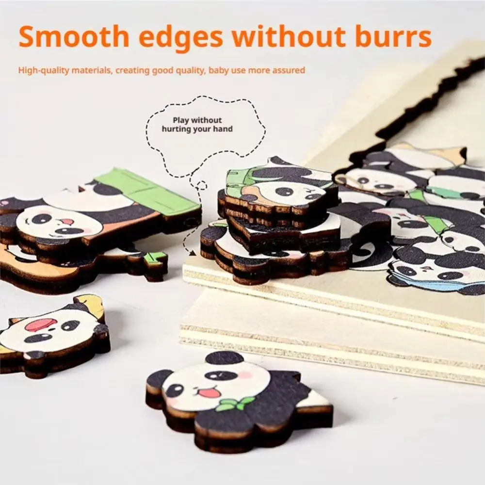 Irregular Shaped Animal Cat Jigsaw Puzzles Panda Wooden Cartoon Shape Puzzles Pig Crocodile Animal Shape Puzzles Desk Decoration