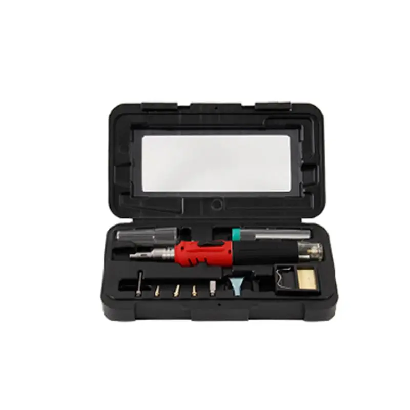 10-In-1 Gas Soldering Iron with CASE Set  Multifunction HS-1115K Butane Lighter Spray Gun Set Portable Welding Tool