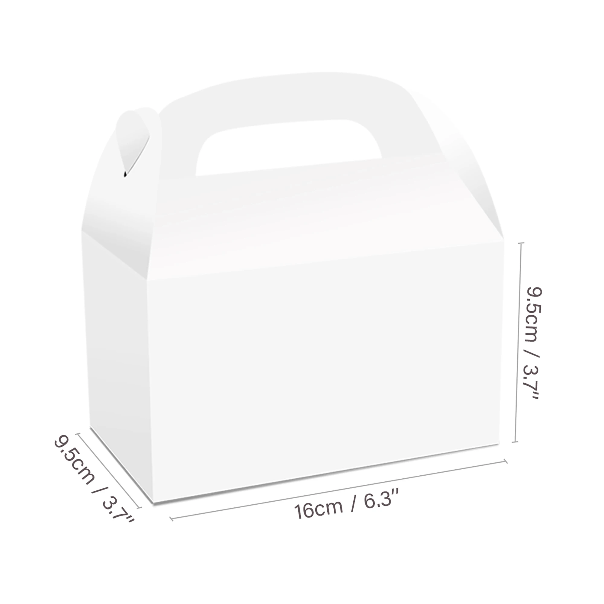 5–50 Stück einfarbige Geschenkboxen aus Papier, 13 Farben, 16 x 9,5 x 9,5 cm, Partygeschenkboxen mit Griff für Hochzeit, Geburtstag, Babyparty – Detail 2
