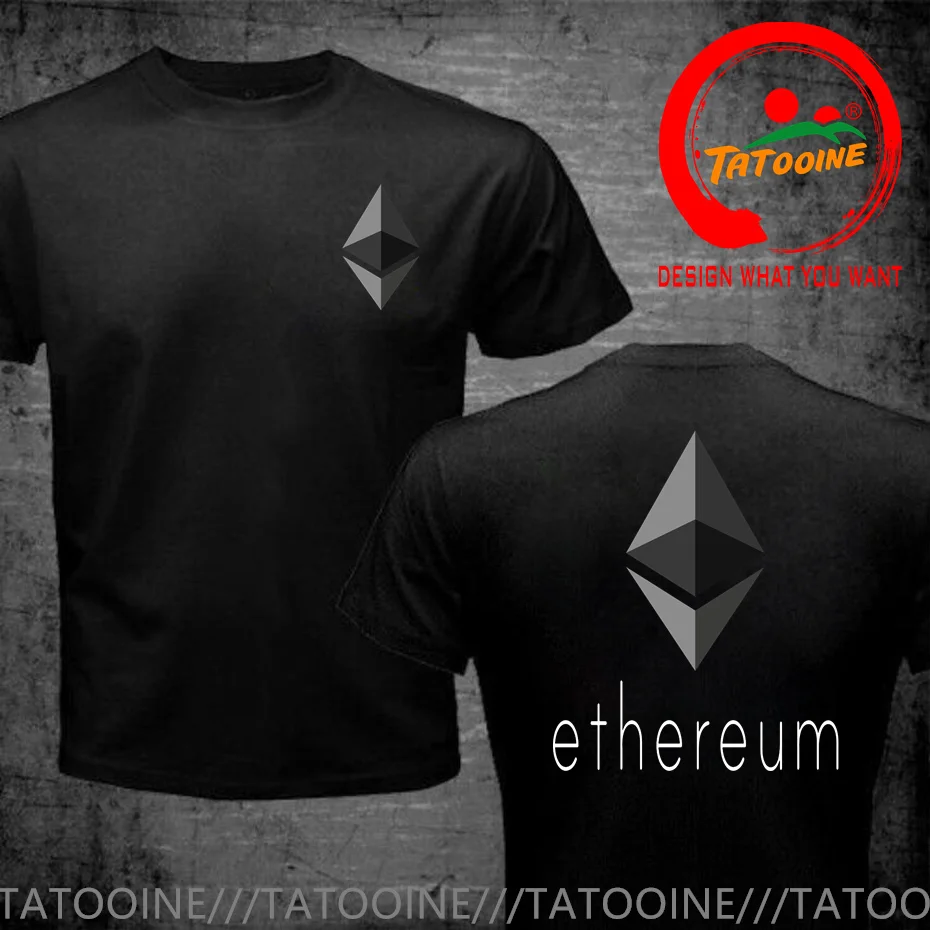 

3D Trend Bitcoin ETHEREUM logo T Shirt Brand ETHEREUM T-Shirt Smart Business Staff Ether Leisure Business Eth Crypto Coin TShirt