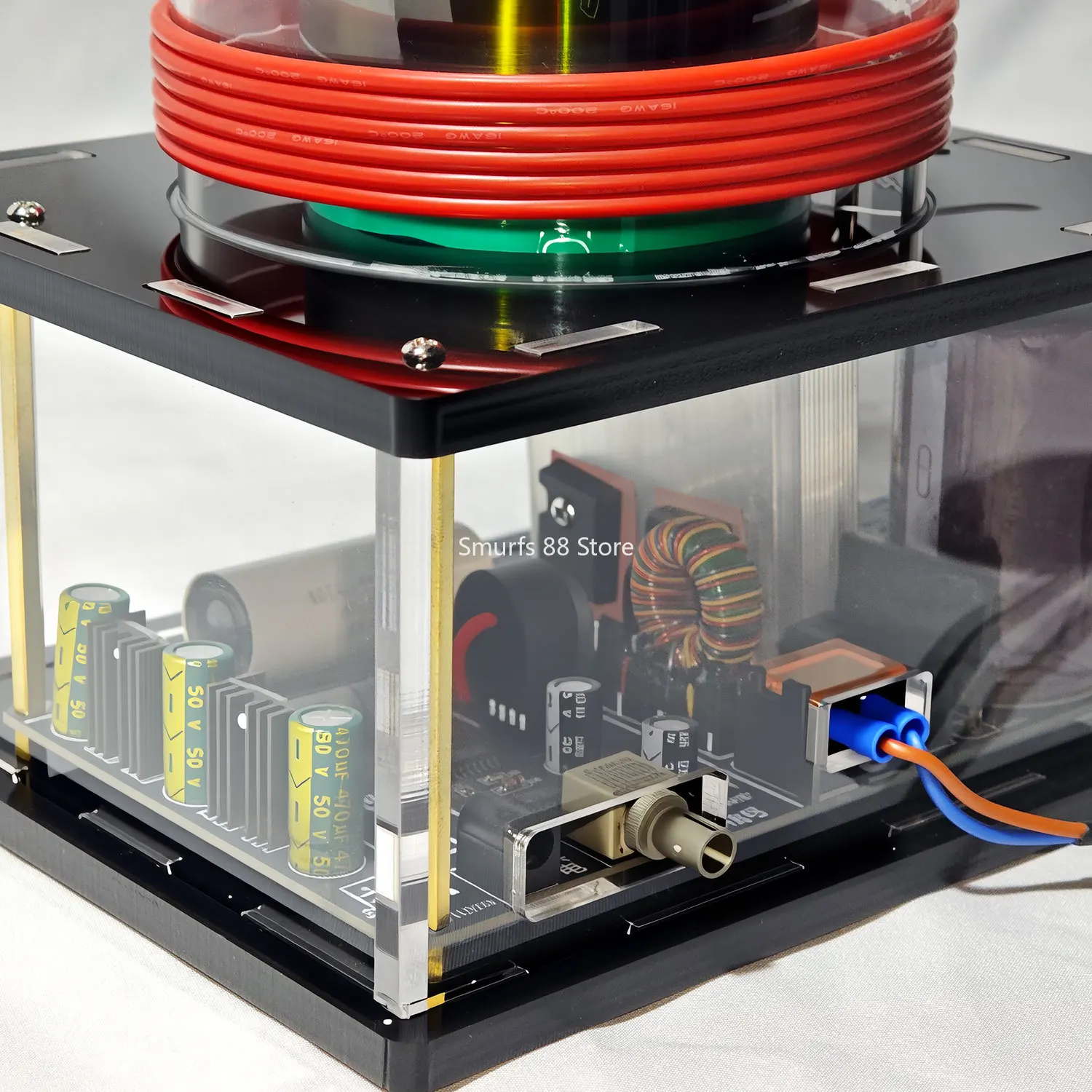 Bobina eléctrica de inducción, bobina musical de arco, Kit de bricolaje, producto terminado grande, pulso, alto voltaje, modelo de experimento científico de alta potencia