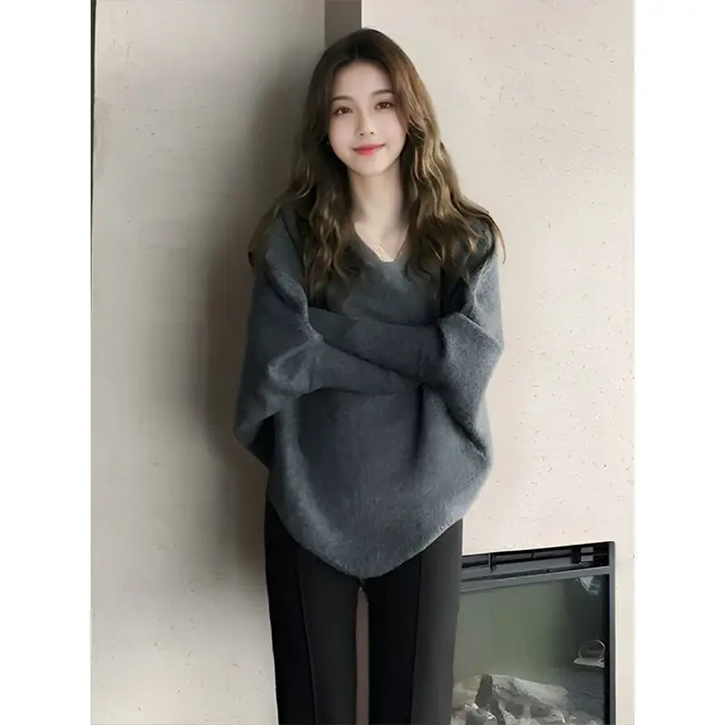 

Свитера Джемперы Пуловеры Женский Красный Вязаный Топ Colorblock Street Urban Y2K Harajuku Модная культура Модный панк Молодежная осень