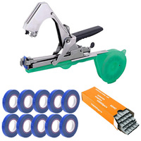 Tying Machine Plant Garden Plant Tapetool Tapener +10 Rolls Tape Set for Vegetable Grape Tomato Cucumber Pepper Flower