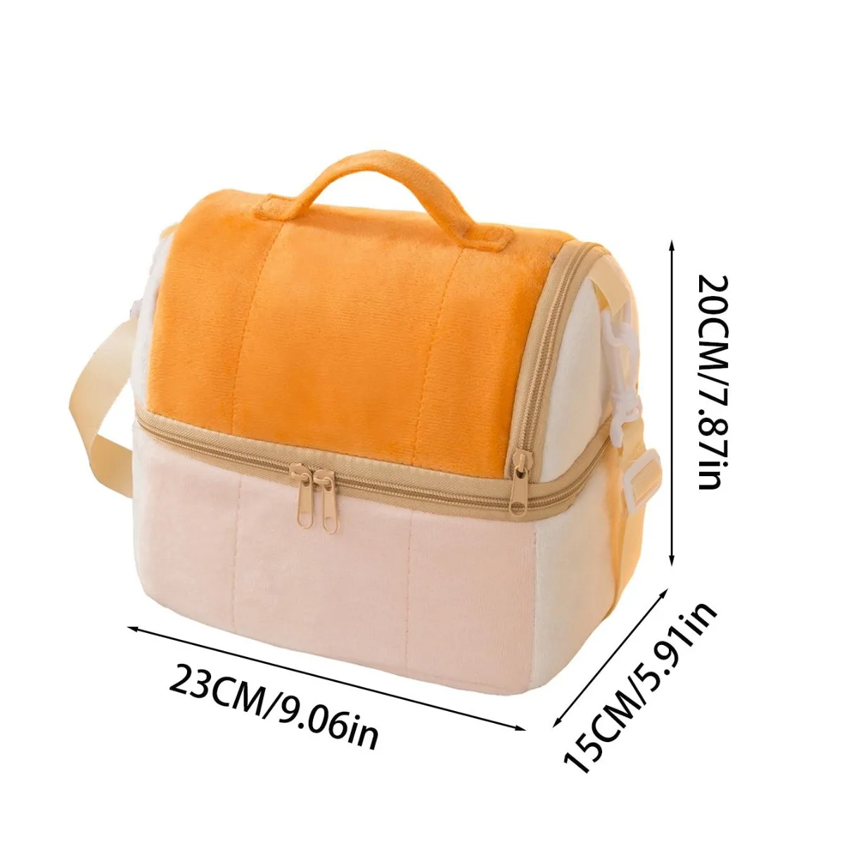 Embroidered Name Insulated Lunch Bag Reusable Double-layer Lunch Box Handbag Shoulder Strap Portable Picnic Anti Dirty Cooler Ba