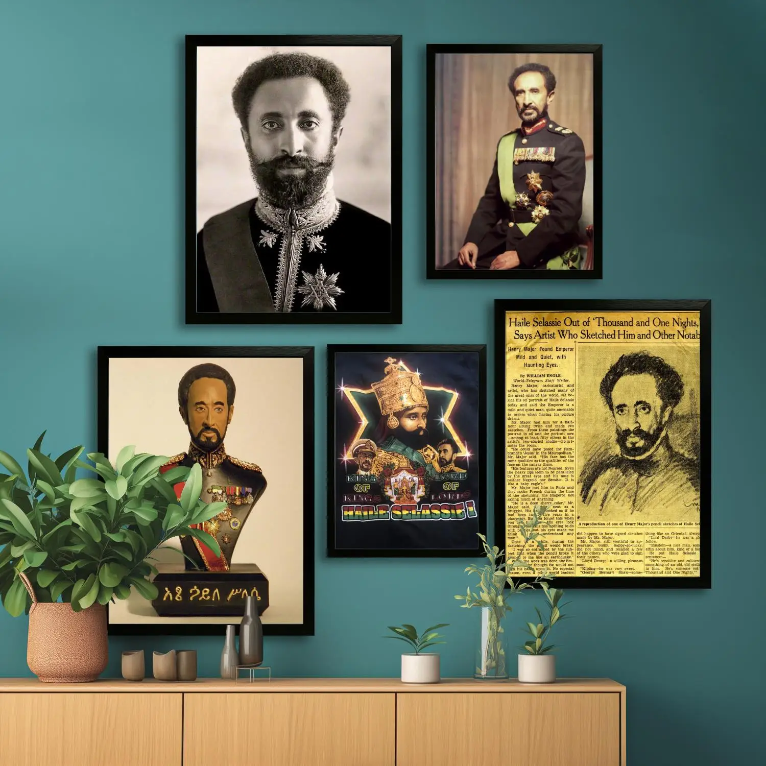 haile selassie Canvas Art Poster and Wall Art, Picture Print, Modern Family Bedroom Decor,Decorative painting