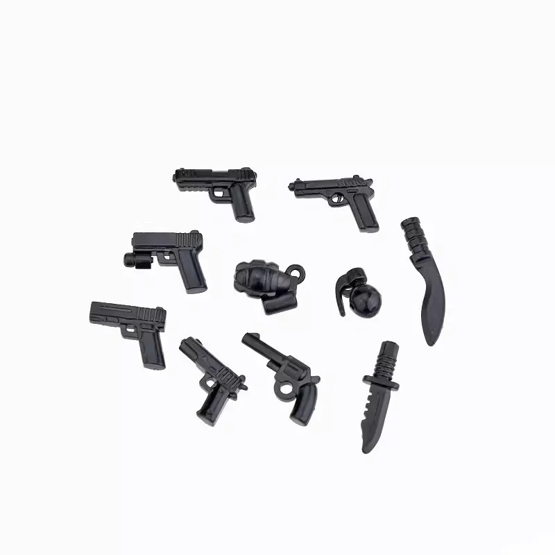 Military Weapon Special Forces Pistol Guns Mini Action Figures Accessories Building Block Army Bricks MOC Parts Assemble Toys