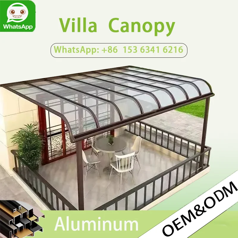 

OneAlu Stylish UV-Protective Aluminum Awning - Elegant Shelter for Roof Terrace, Courtyard, Lawn & Outdoor Café Use