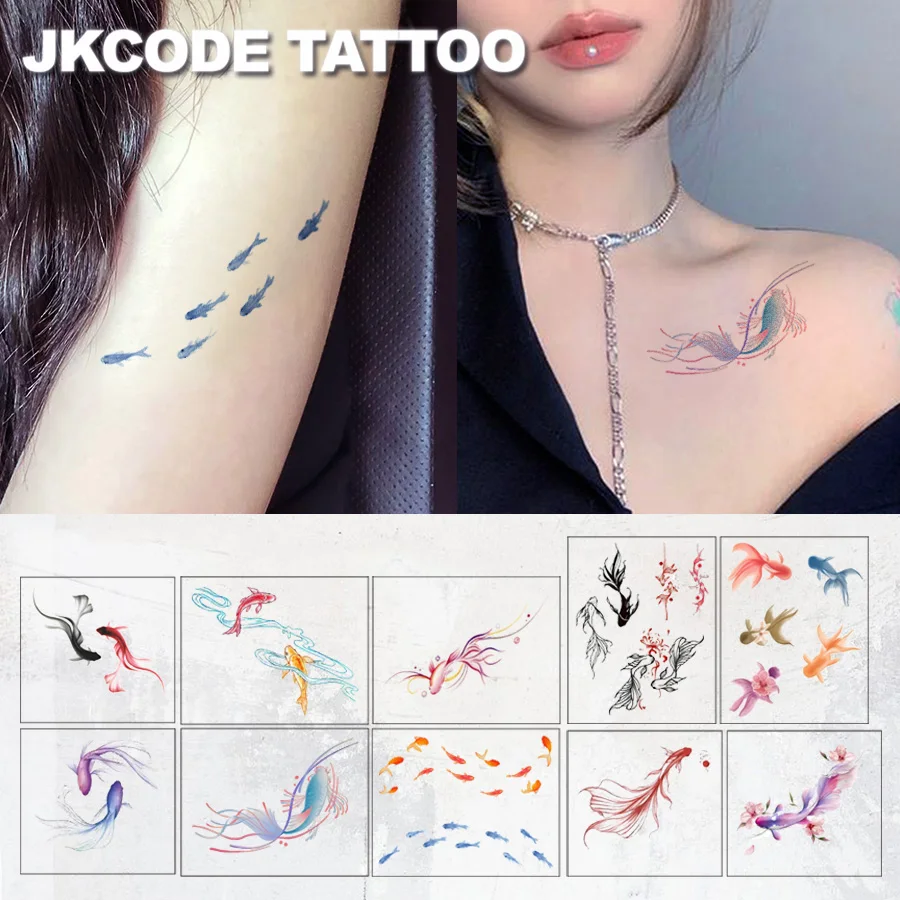 10 قطع من ملصقات الوشم اللطيفة المقاومة للماء، تصميم كوي ونمط الخط العصري، وشم صغير Y2K، ملصقات إصبع بنمط لطيف مرسومة يدويًا، ملصقات وشم على الكتف، ملصقات وشم مؤقتة لفن الجسم للسيدات