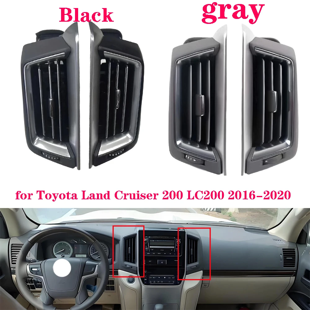 Grille de ventilation centrale du tableau de bord pour climatiseur de voiture Toyota Land Cruiser 200 LC200 2016-2020