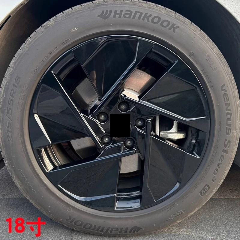 For Volkswagen ID3 Wheel Hub Car Sticker Cool Laser Colorful Decorative Waterproof Wheel Sticker Modified Sticker Black Tools view 2