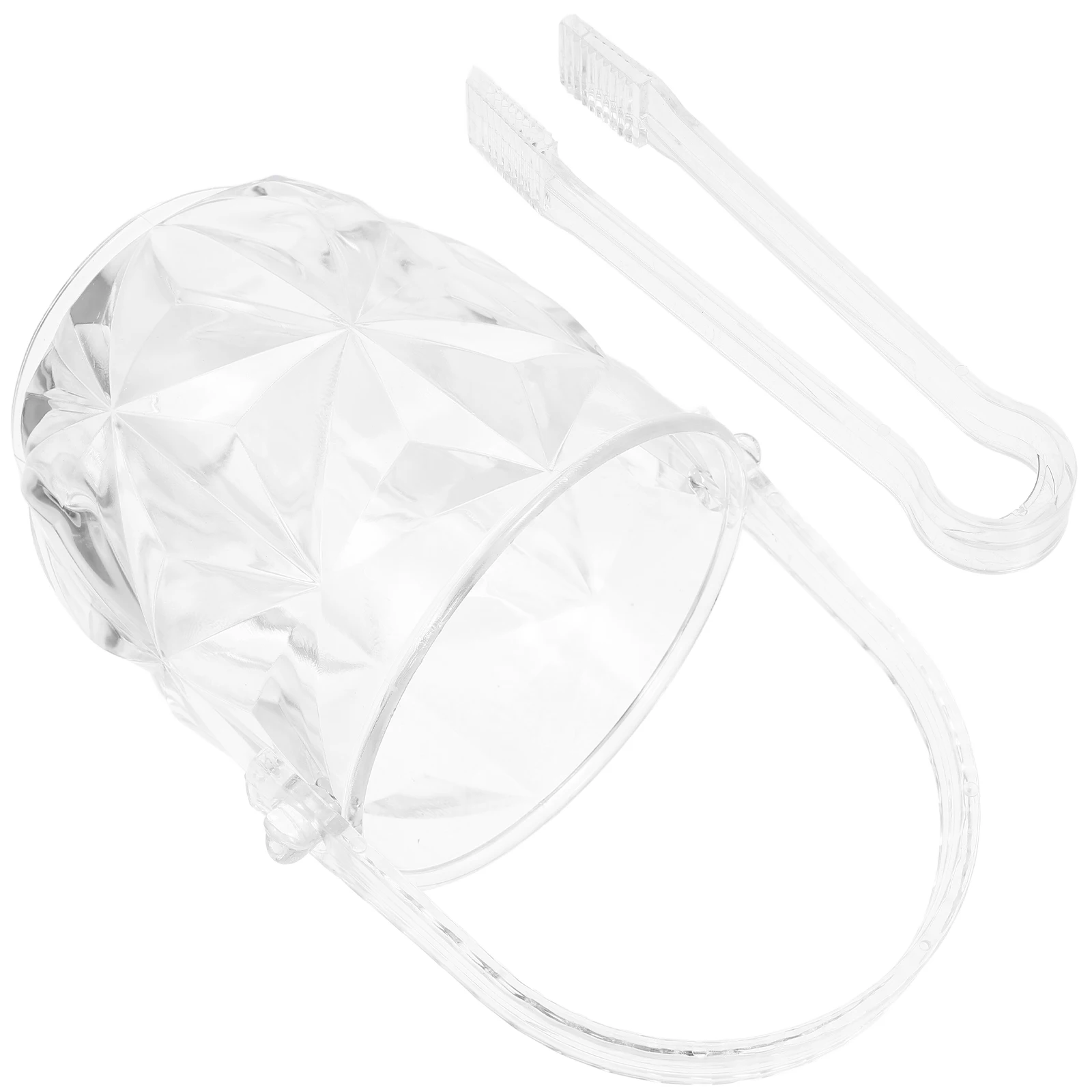 

Transparent Acrylic Ice Bucket Elegant Design Practical Handle for Hotel Bar Nightclub Drink Buckets Parties Bar Supply