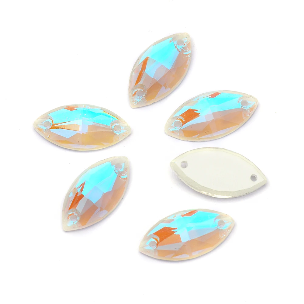 Pubrilex Electric White DeLite Flatback Kristall-Strasssteine zum Aufnähen für Kleider, Kleidung, Schmuck und Accessoires – Detail 4