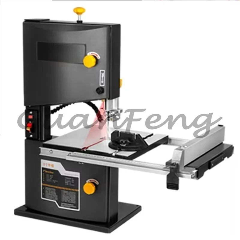 Household small woodworking band saw, multi-functional wood cutting machine