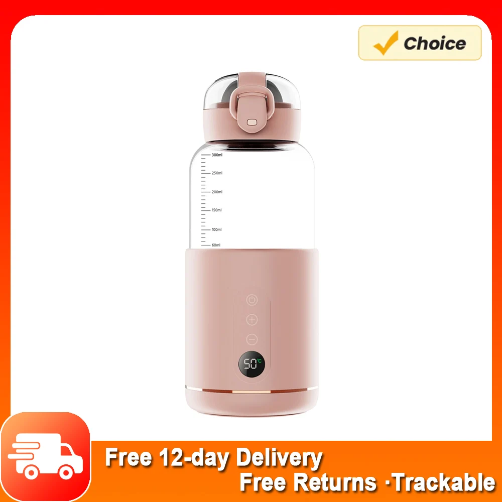 JR01 Portable Water Warmer for Baby Formula 300ml Capacity Precise Temperature Control Wireless Water Warmer Electric Kettle