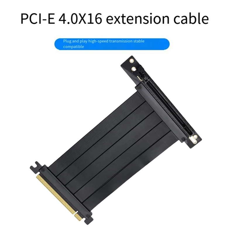 Pcie 4.0 X16 Extension Cable 200Mm 90° Pcie Connector Extension Cable Compatible With Pcie 3.0 Systems-N33R