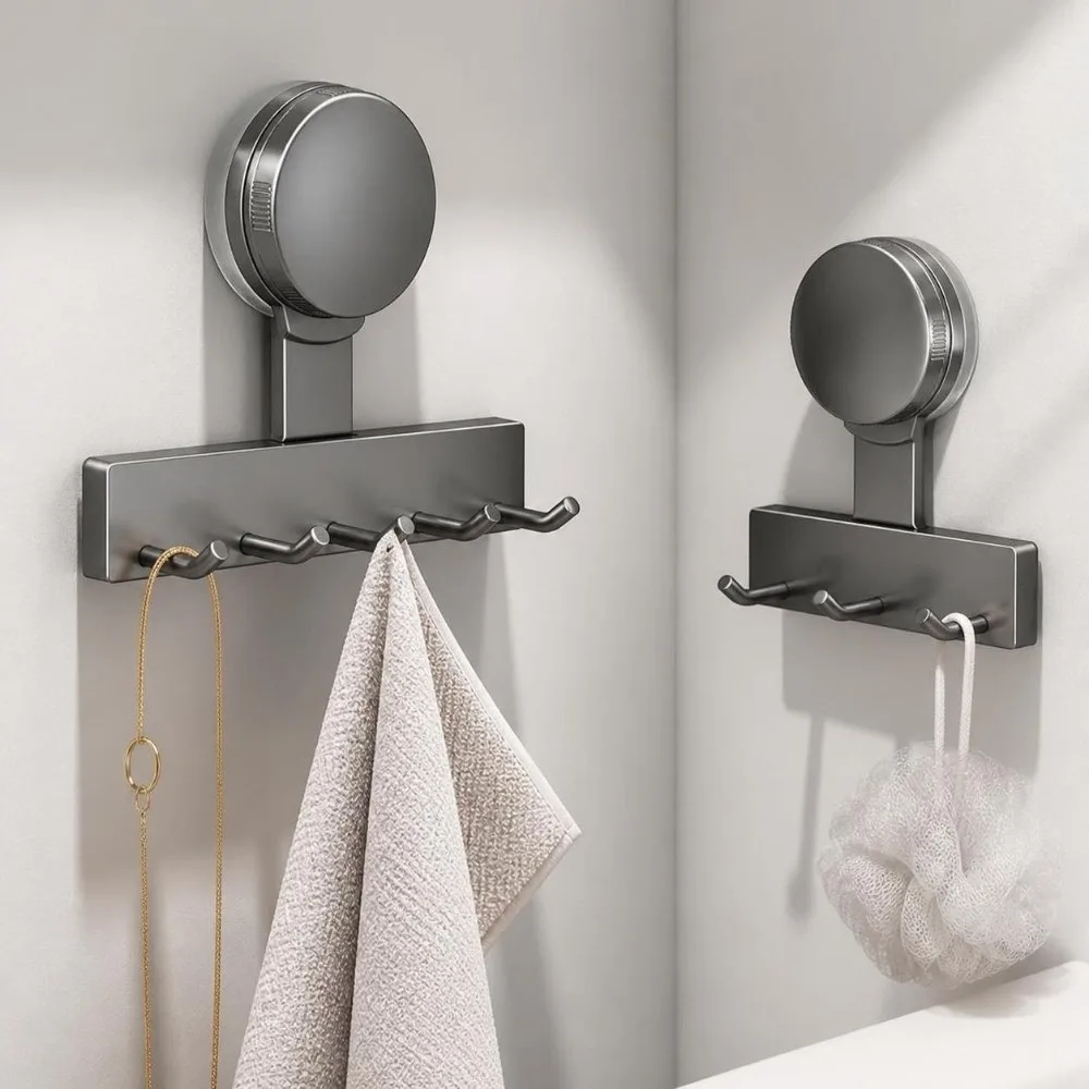 Overdoor Strong Load Bearing Suction Cup Hook Punch-Free No-Drill Wall Hook Multifunctional portable Storage Rack Wardrobe