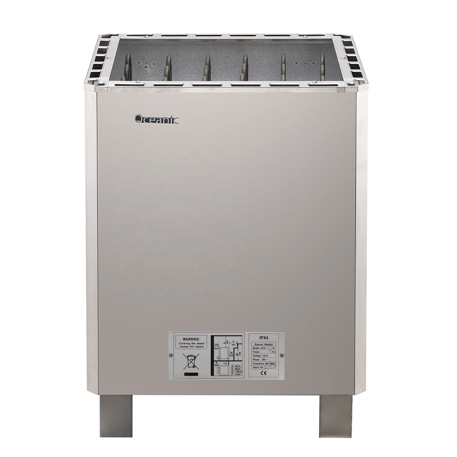 

Ocean vertical SUS304 stainless steel heavy duty electric sauna heater for sauna 10.5kw