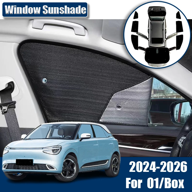 

Car Window Sunshades For Dongfeng Nammi 01 Box 2024-2026 2025 Anti UV Visor Covers Sunscreen Interior Parts Auto Accessories