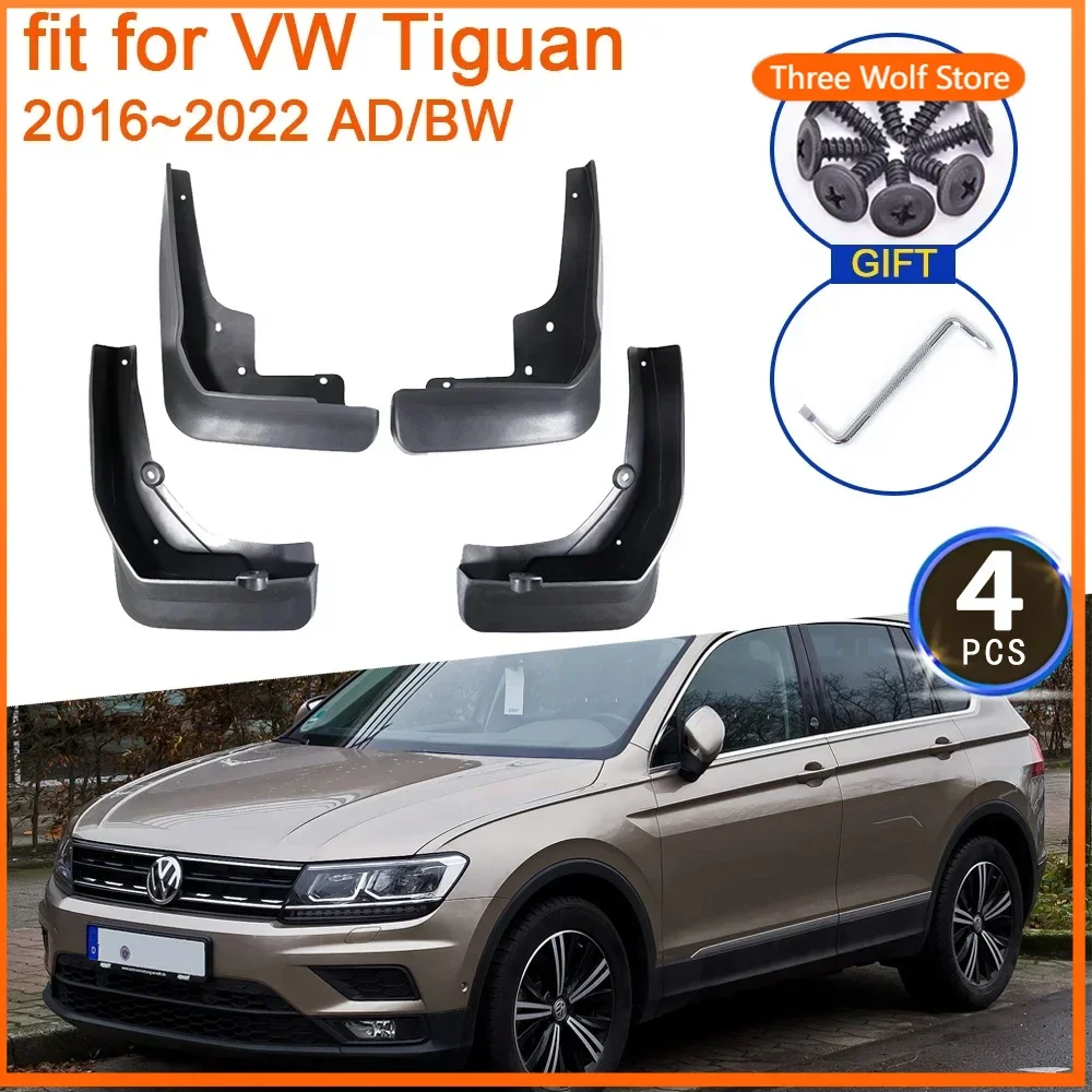 

for Volkswagen VW Tiguan 2016 2017 2018 2019 2021 2022 2023 AD/BW Mudguards Splash Guards SUV Fender Flare Mud Flaps Accessories