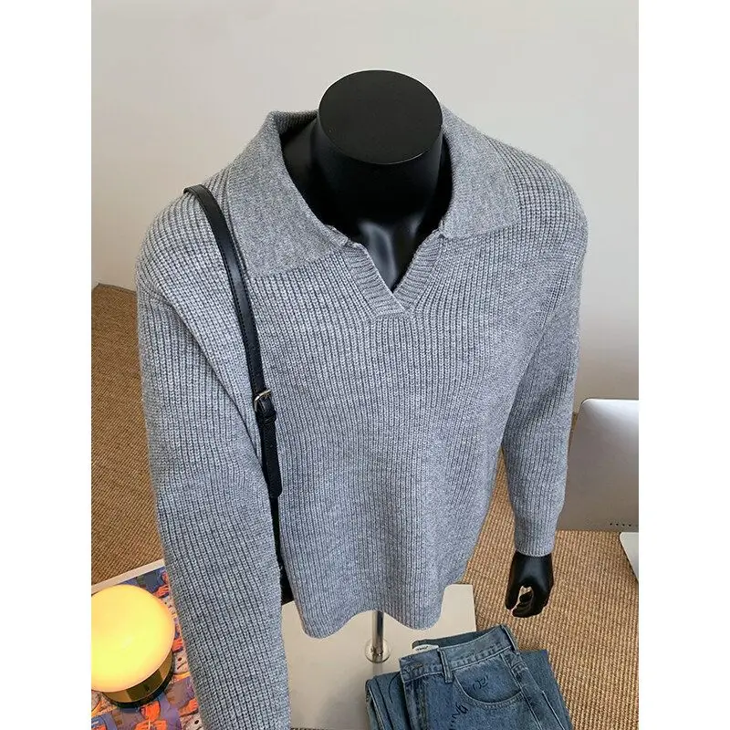 Bla Knitted Sweater Men's Winter American Sle Base Layer Yarn Men's Knitwear Soft Polyester Casual Faion