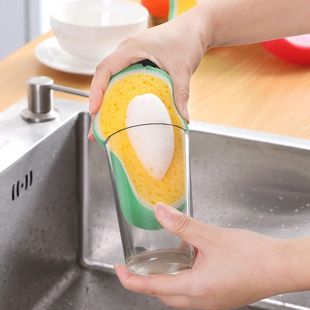 

8Pcs Fruit Style Kitchen Dish Sponges Thickened Multi-Functional Cleaning Sponge Reusable Washable Soft Sponge for Dishes