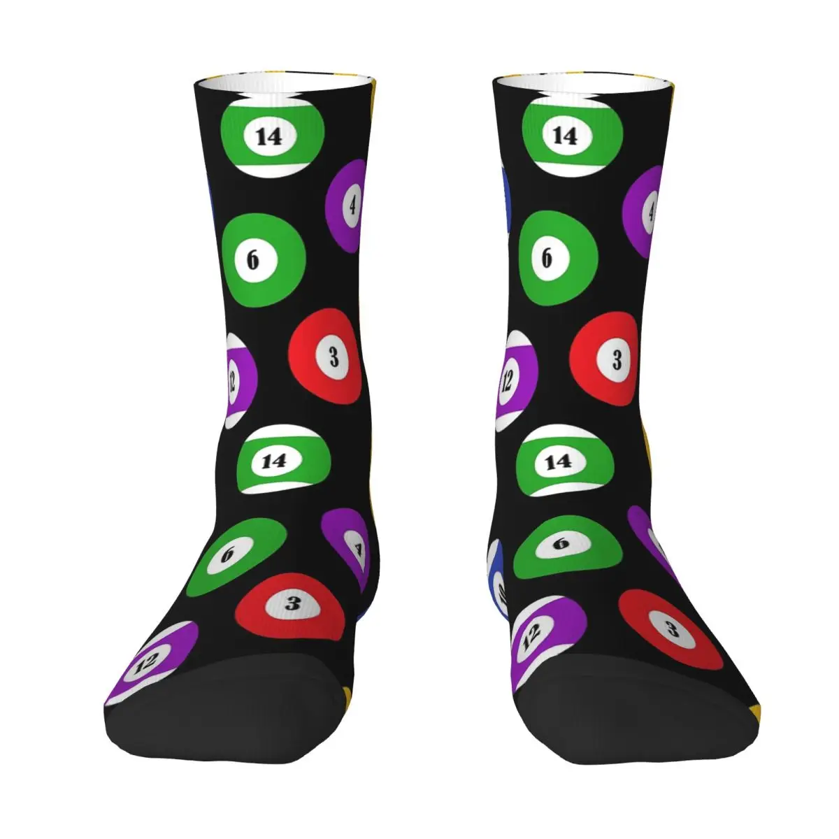 

Pool Balls Pattern Socks Harajuku High Quality Stockings All Season Long Socks Accessories for Man's Woman's Gifts