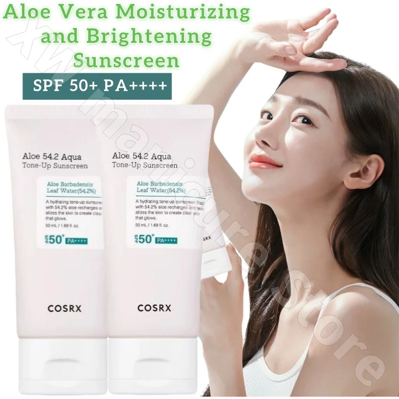 

Corsx Aloe Vera Moisturizing and Brightening Sunscreen Cream 50ml Lightweight Hydrating Moisturizing Skin Concealer Brightening