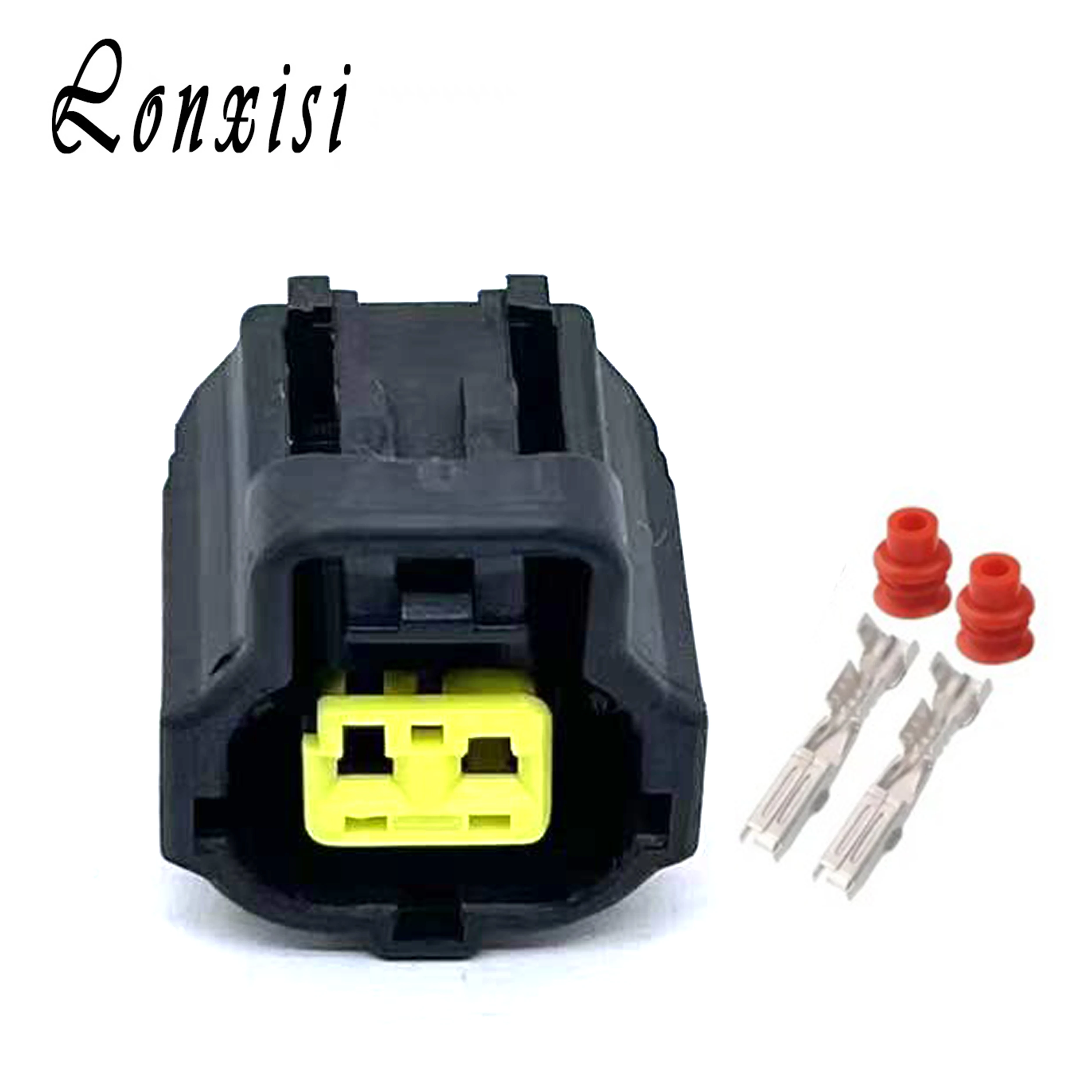 

1/5/10/20/50 Sets 2 Pin 178390-2 Tyco Toyota Camry Corolla Water Temperature Sensor Female Black Connector Wiring Plug