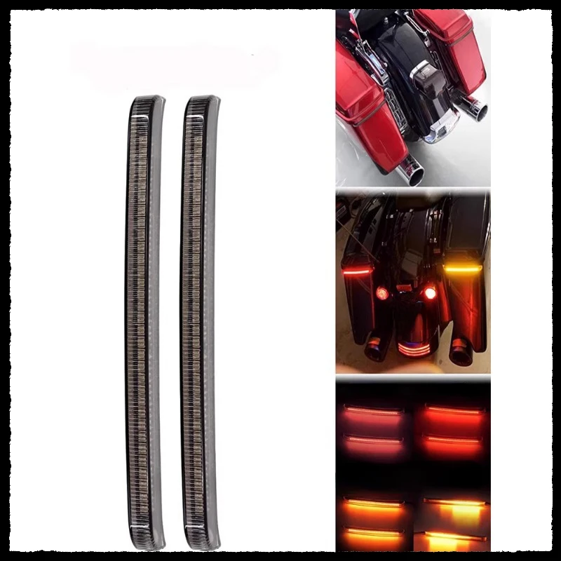 

Motorcycle LED flow brake side box turn signal light, Harley Glide King Electra Glide Limited FLHR FLH suitable for 2014-2022