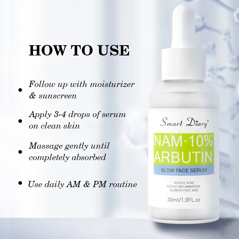 

Smart Diary Nicotinamide Whitening essence Centella asiatica Arbutin Acne Removing and Moisturizing