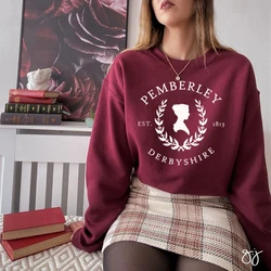 Pemberley Sweatshirt Pride and Prejudice Shirt Women Obstinate Headstrong Crewneck Sweatshirt Book Lover Hoodie Bookish Gift